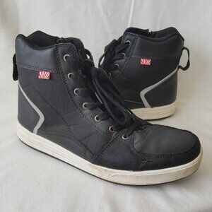 NORU Mens Black High Top Sneakers Sz 9